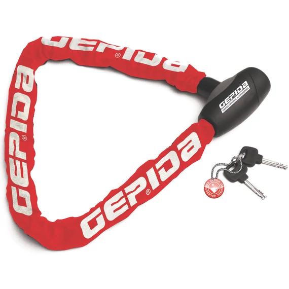 GEPIDA ŘETĚZOVÝ ZÁMEK ČERVENÝ